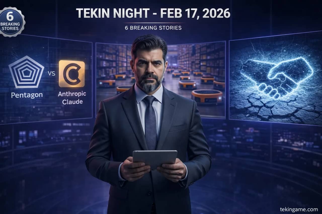 Tekin Night Feb 17, 2026: Pentagon vs Anthropic, Amazon 100 AI Warehouses, Trust Crisis