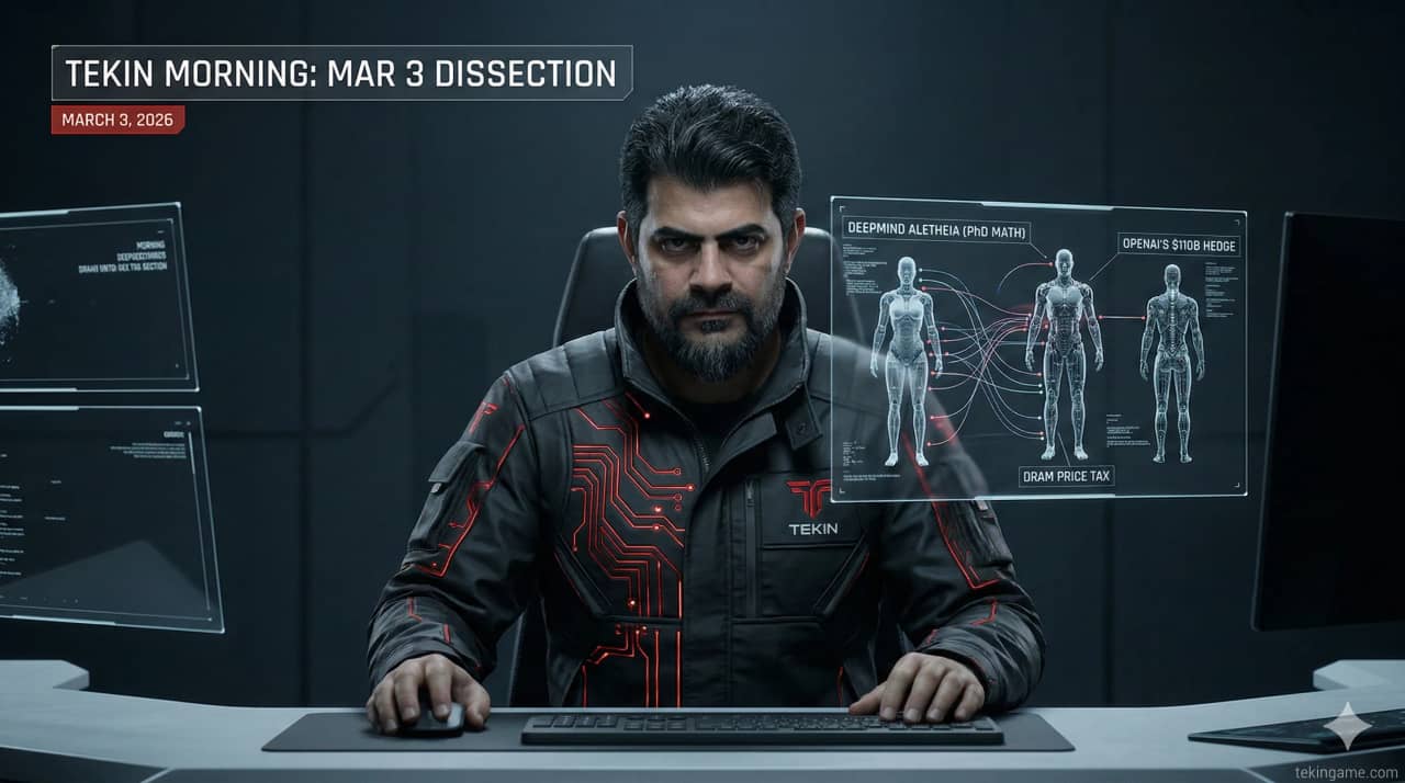 تکین مورینگ ۳ مارس ۲۰۲۶: ۱۱۰ میلیارد دلار OpenAI، هوش مصنوعی ریاضی دکترا حل کرد و پیشفروش GTA VI