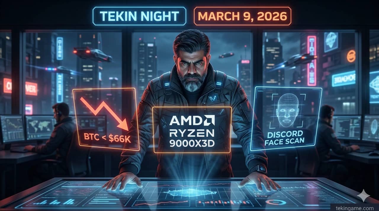 تکین نایت ۹ مارس ۲۰۲۶: از سقوط بیتکوین تا انقلاب AMD؛ شب تحولات بزرگ