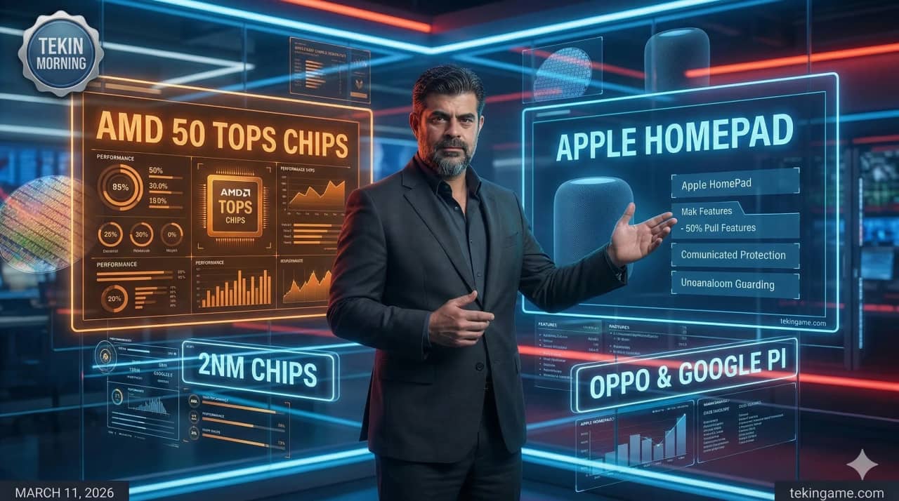 تکین مورنینگ ۱۱ مارس؛ انقلاب ۵۰ تلاپسی AMD و هاب هوشمند اپل